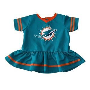 NFL Gerber Miami Dolphins Baby Girls Cheerleader Dress  6-12 Mos